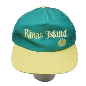 Vintage Kings Island Amusement Park Embroidered Snapback Hat Taiwan OSFA Ohio